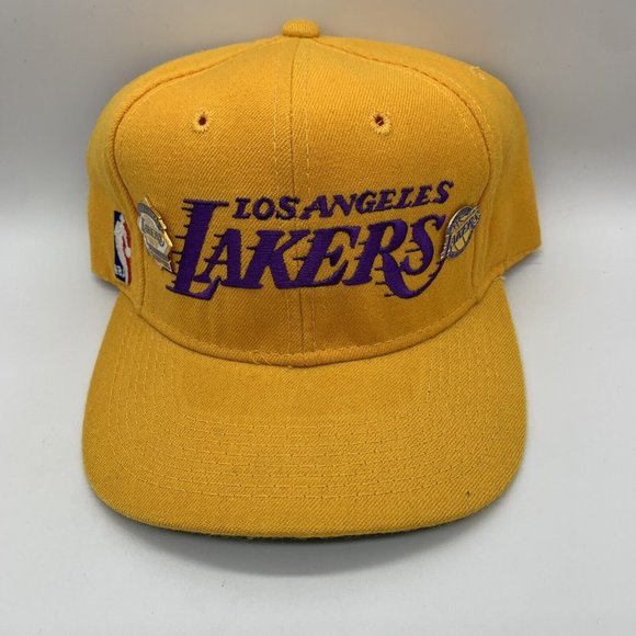 Vintage LA Lakers Team NIKE Hat Cap Pro Swoosh Flex Fitted Medium